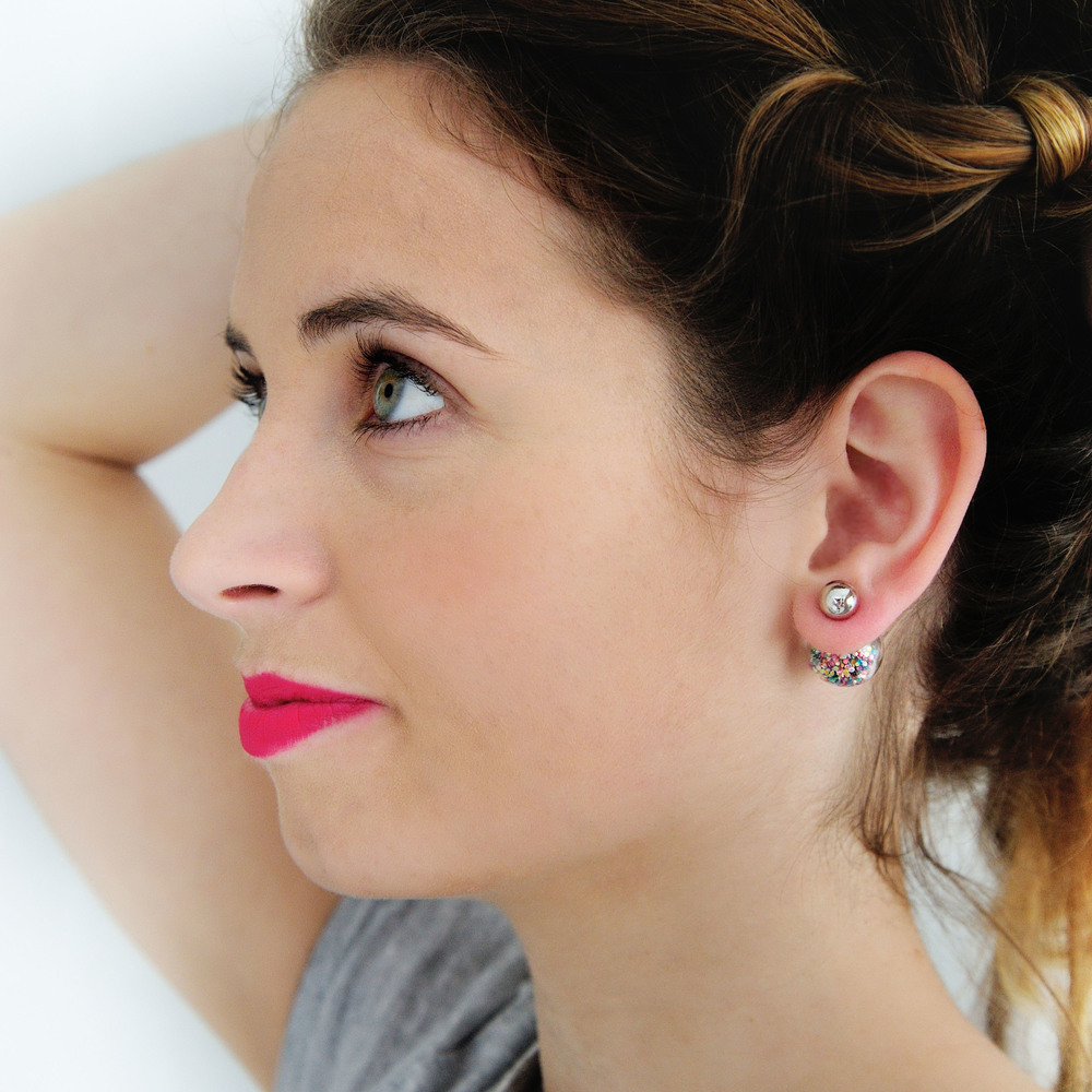 Short Story: Fantasy Bubble Earrings - Confetti Multi image