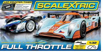 Scalextric Full Throttle 1/32 Slot Car Set