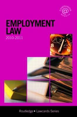 Employment Lawcards: 2010-2011 by Routledge Chapman Hall image