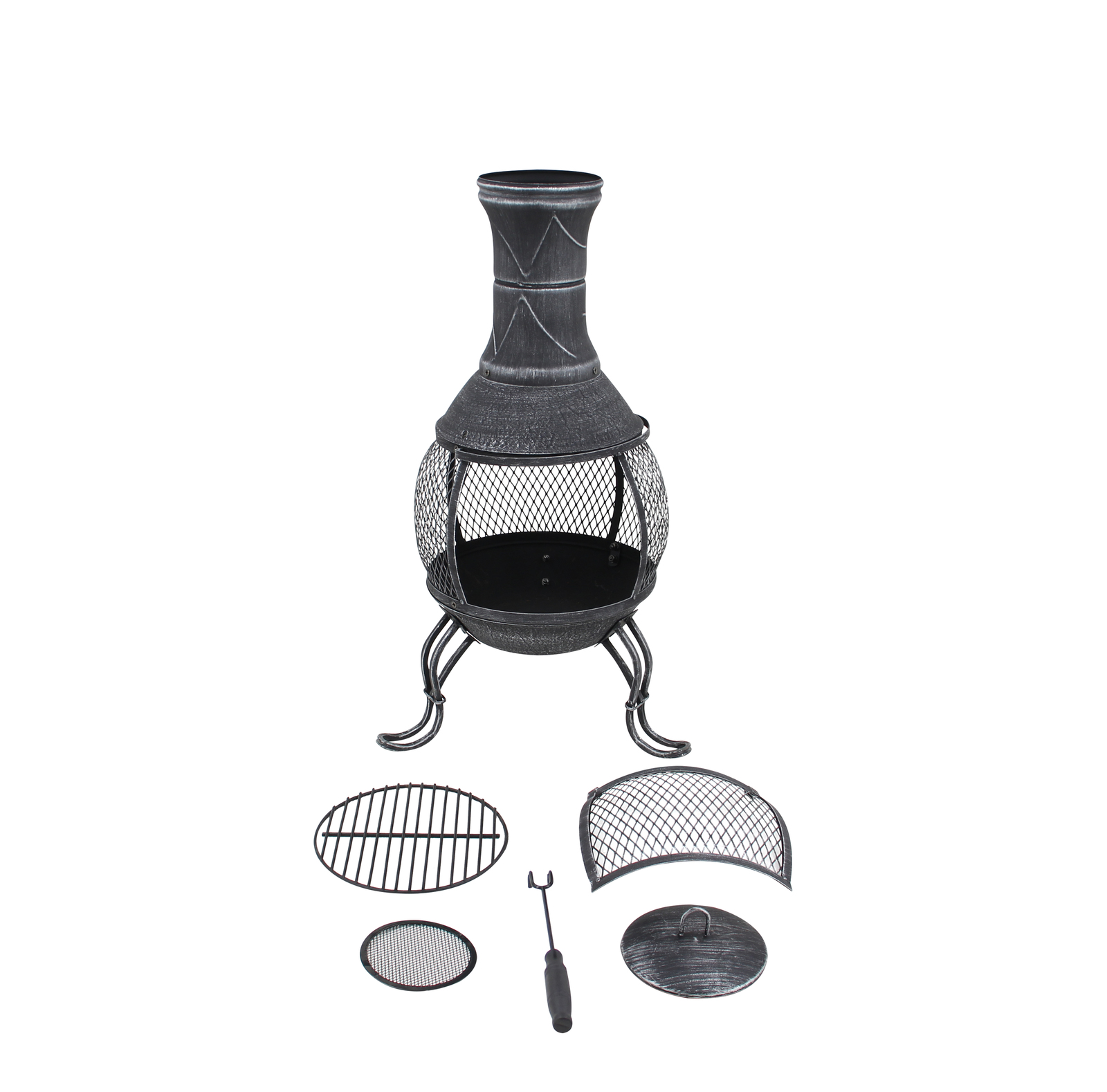 Buy Cast Iron & Steel Chiminea (39x89cm) at Mighty Ape NZ