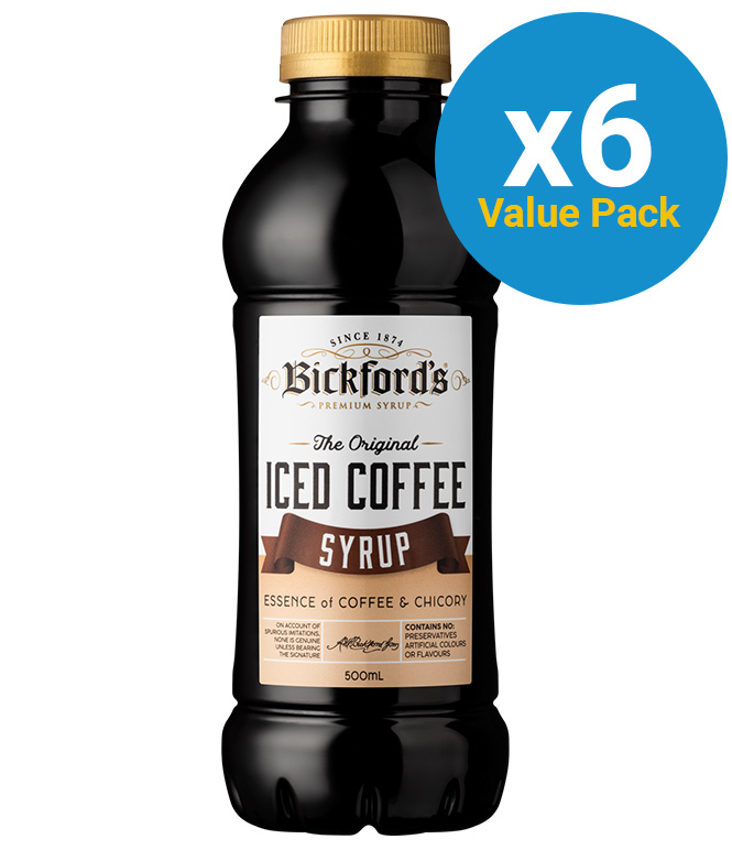 Bickfords Iced Coffee Syrup 500ml (6 Pack) at Mighty Ape NZ