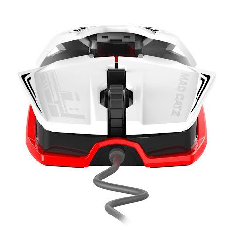 Mad Catz RAT 1 Gaming Mouse (White and Red) for PC Games image