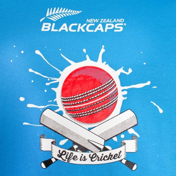 Black Caps Supporters Tee - Azure Blue image