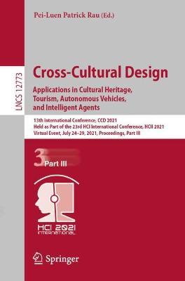 Cross-Cultural Design. Applications in Cultural Heritage, Tourism, Autonomous Vehicles, and Intelligent Agents image