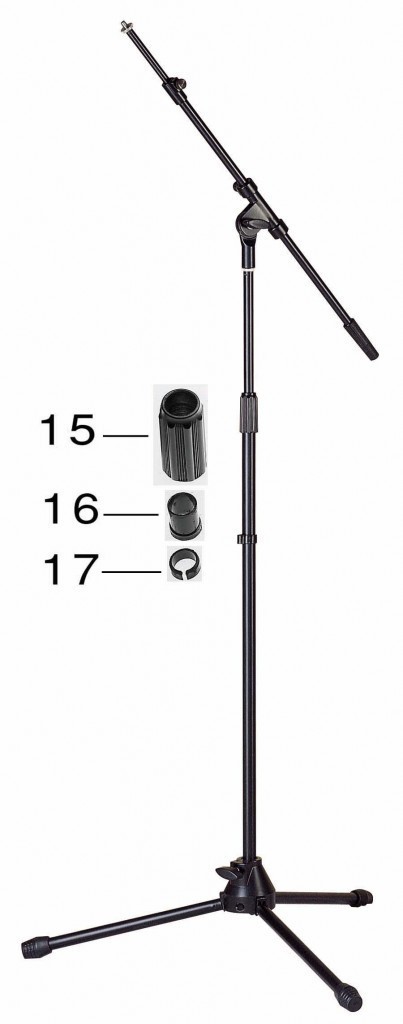Stagg Heavy Duty Telescopic Microphone Boom Stand (Black) image