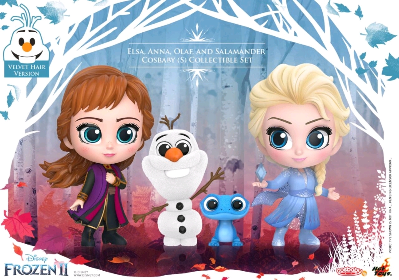 Frozen II - Elsa, Anna, Olaf & Salamander Cosbaby Set