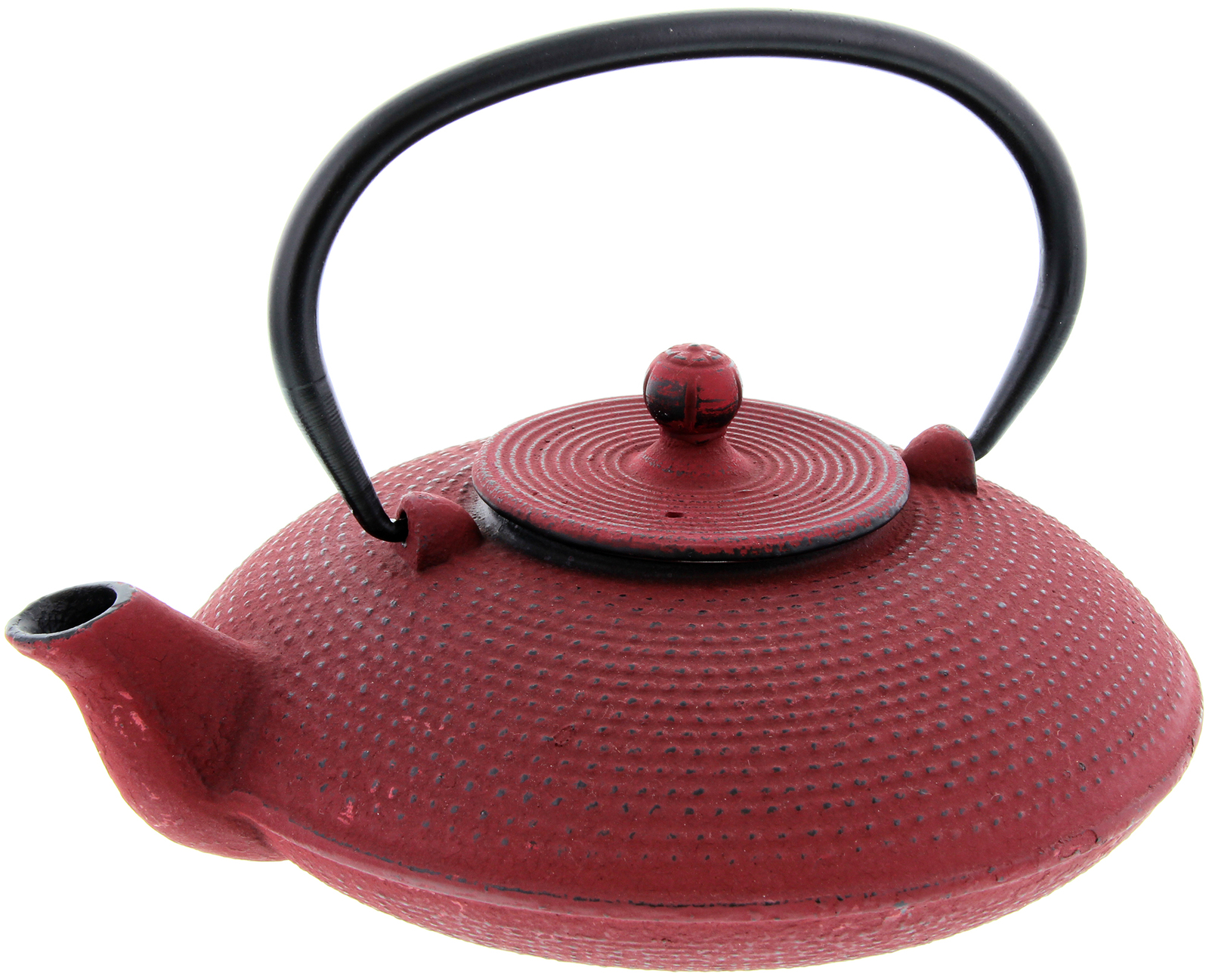 Cast Iron Teapot Fine Hobnail Red (800ml) at Mighty Ape NZ
