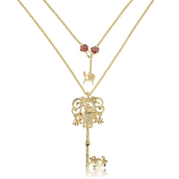 Disney Couture Princess Aurora Necklace - Yellow Gold image