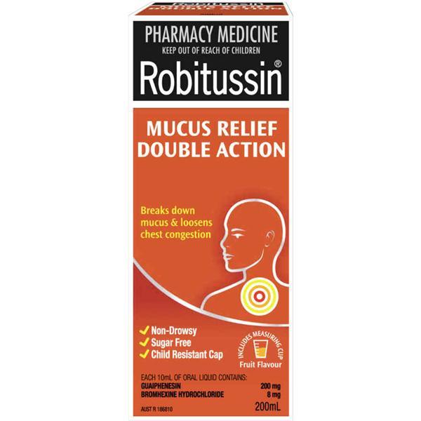 Robitussin Mucus Relief Double Action (200ml Bottle) image