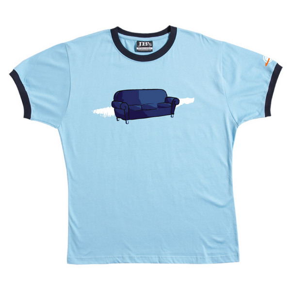 Couch - Ringer Tee (Sky Blue) for image