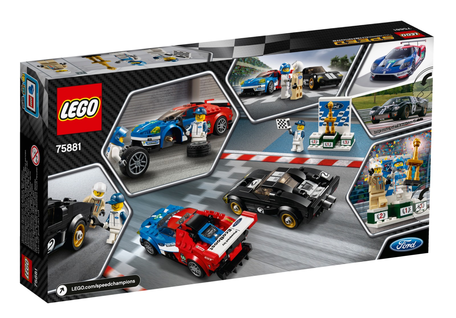 LEGO Speed Champions - 2016 Ford GT & 1966 Ford GT40 (75881) image