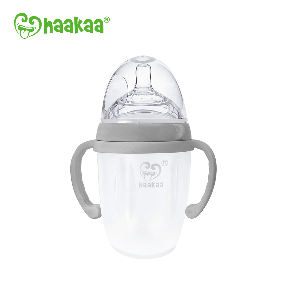 Haakaa: Silicone Baby Bottle - Gray (250ml) image