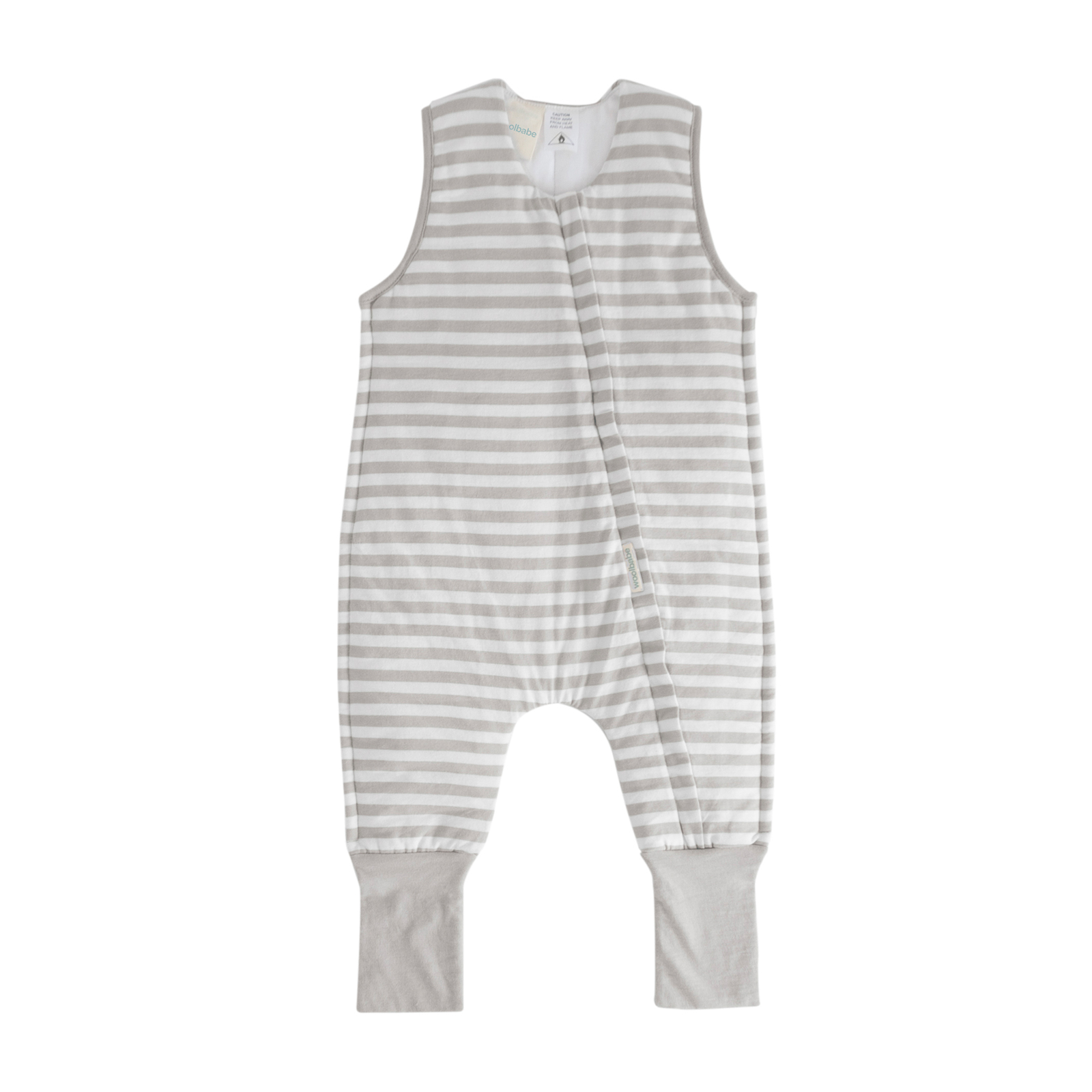 Woolbabe: Duvet Sleeping Suit - Pebble (3 Years) image