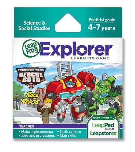 LeapFrog Explorer Game Cartridge - Transformers Rescue Bots Race to the Rescue image