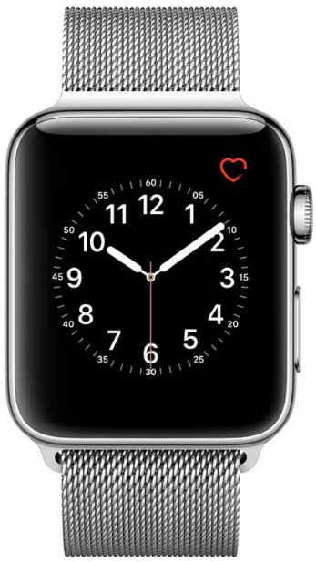 Apple Watch Series 2, 42mm Stainless Steel Case with Silver Milanese Loop image