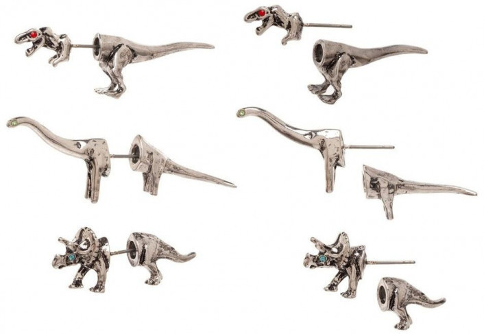 Jurassic Park 3D Dinosaur Earring Pack