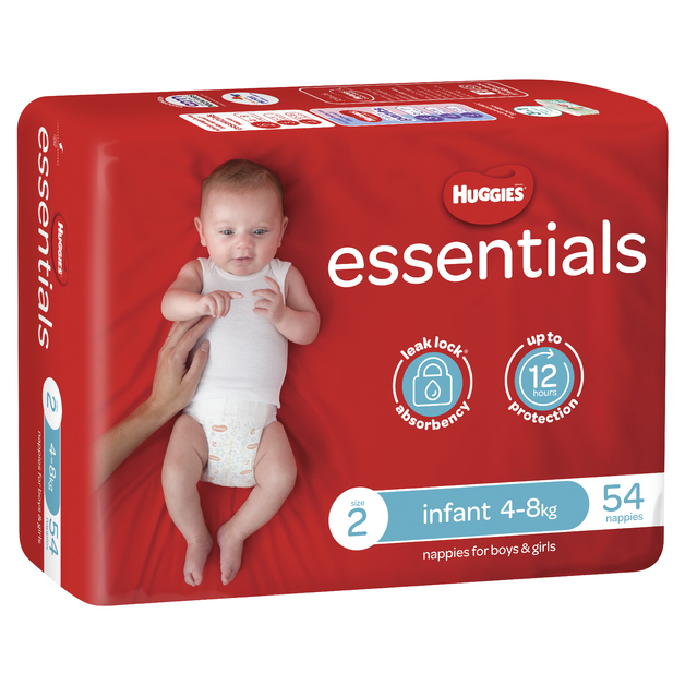 Buy Huggies Essentials Infant Nappies Size 2 at Mighty Ape Australia