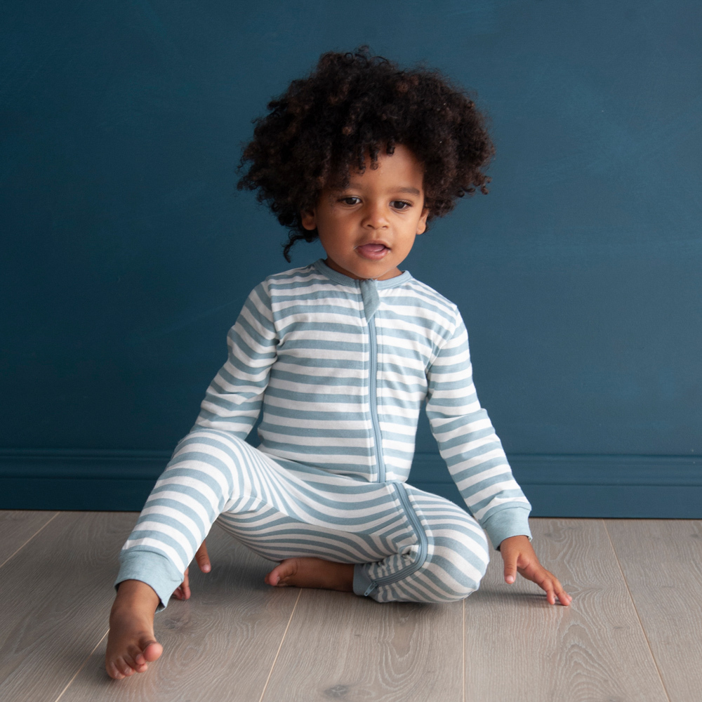 Woolbabe Merino/Organic Cotton PJ Suit - Tide (1 Year) image