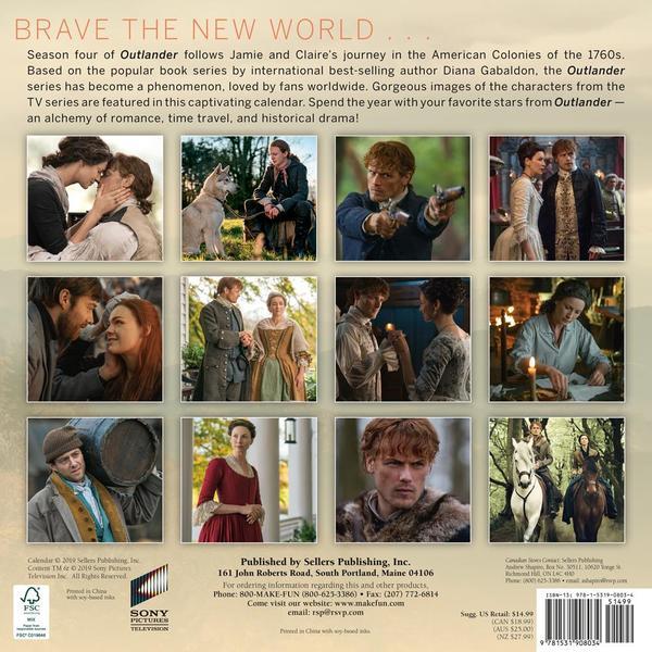 Outlander 2020 Square Wall Calendar by Starz image