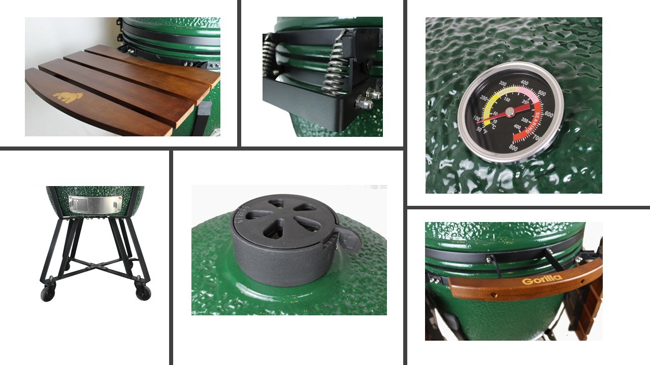 Buy Gorilla Kamado Ceramic Grill BBQ (Green) 23.5" at Mighty Ape NZ