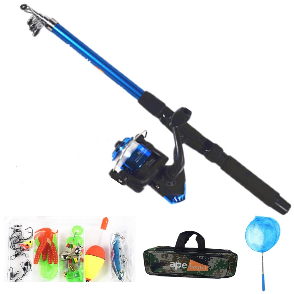 Buy Ape Basics Kids Fishing Rod and Reel Combo Full Kit at Mighty Ape NZ