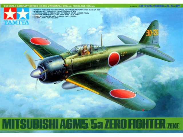 Tamiya 1/48 Mitsubishi A6M5/5a Zero - Fighter (Zeke) - Model Kit image