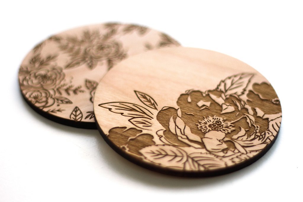 Cardtorial Floral Coasters