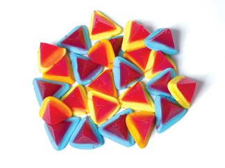 Rainbow Confectionery Multi Volcanoes Lollies Bulk Bag 1kg image