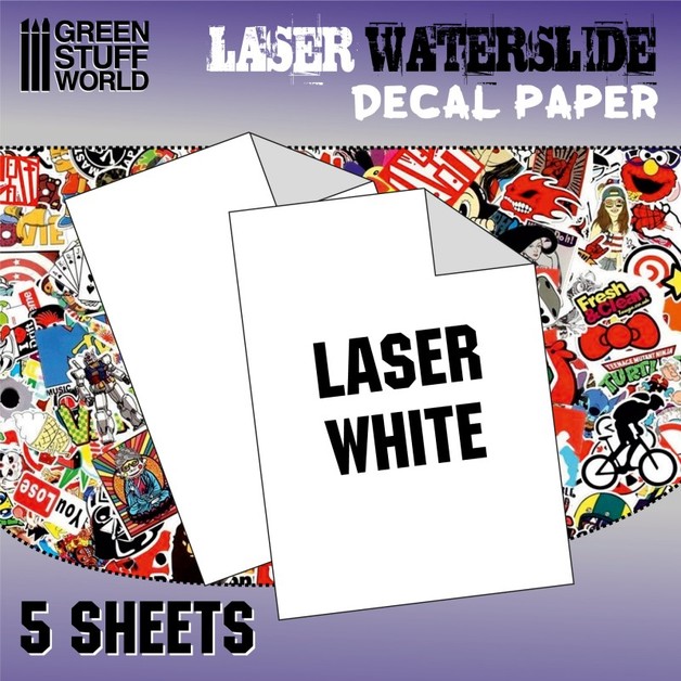 Waterslide Decal Sheets Laser White at Mighty Ape Australia