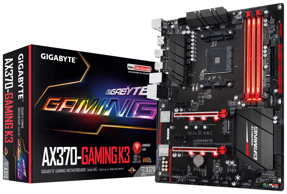 Gigabyte GA-AX370-Gaming K3 ATX Motherboard image