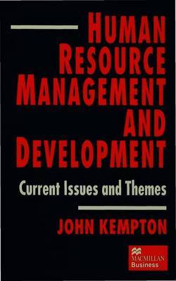 Human Resource Management and Development on Hardback by J. Kempton