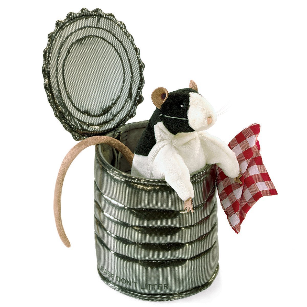 Folkmanis Hand Puppet - Rat In Tin Can