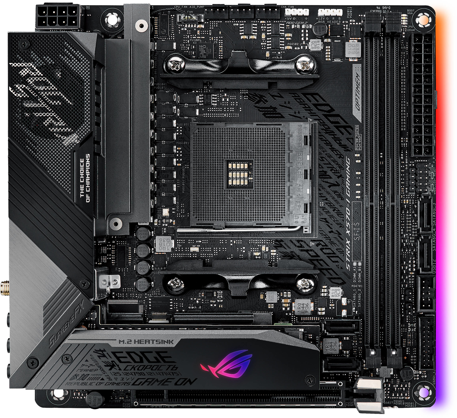 ASUS ROG Strix X570I Gaming WiFi ITX Motherboard at Mighty Ape NZ