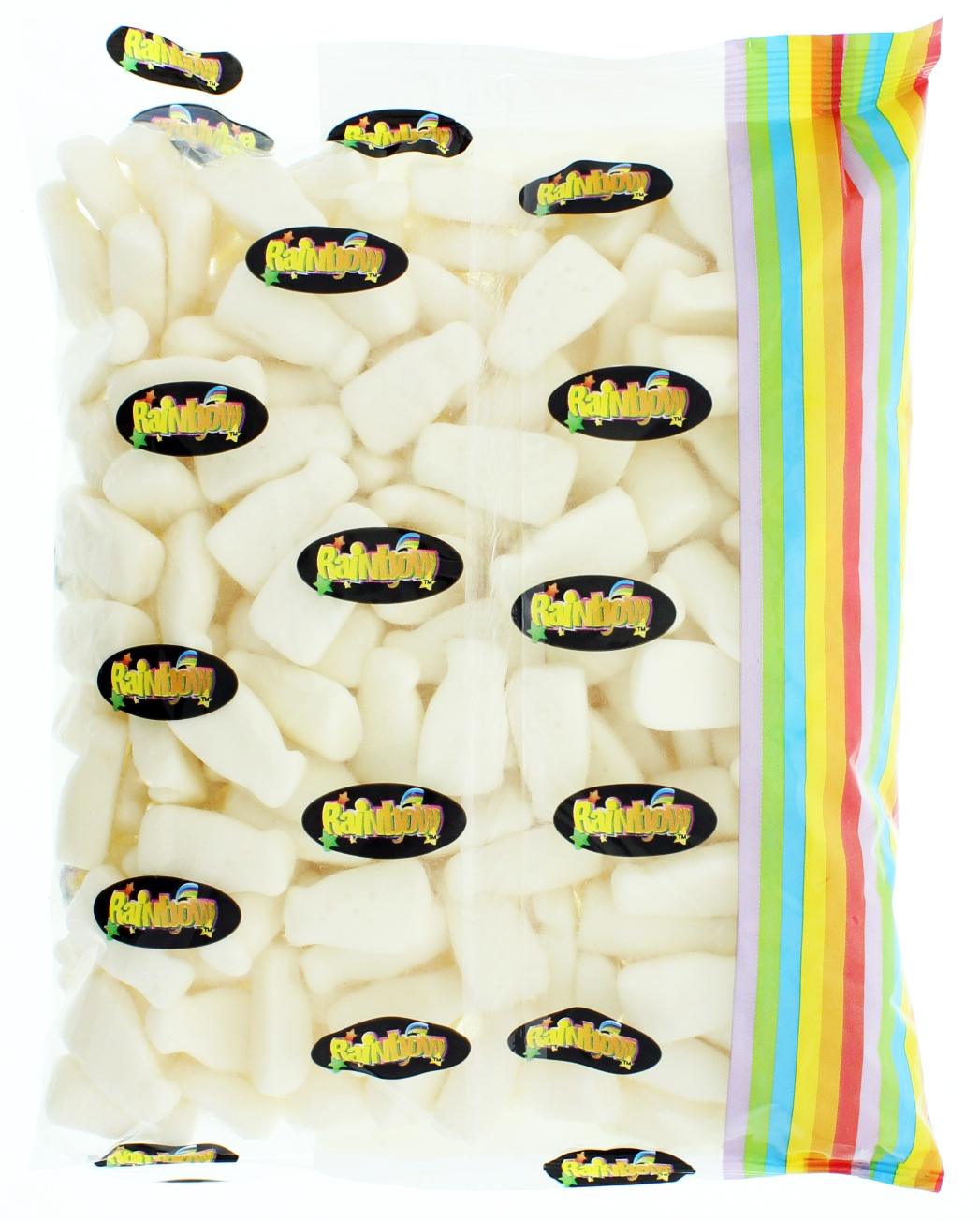 Rainbow Confectionery Milk Bottles Bulk Bag 1kg image