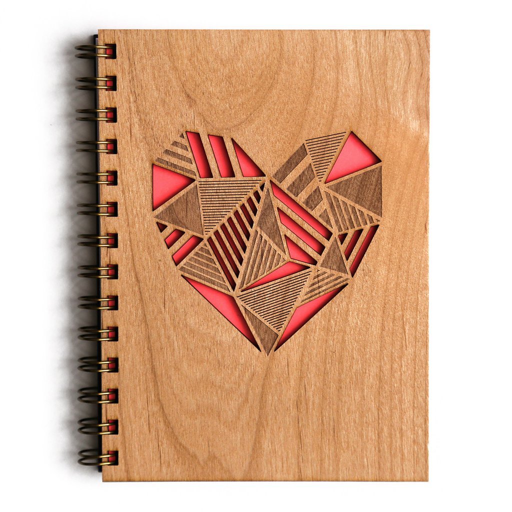 Cardtorial Wooden Journal - Heart image