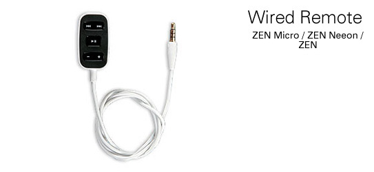 Creative Labs Zen Micro/Neeon/Vision Wired Remote image