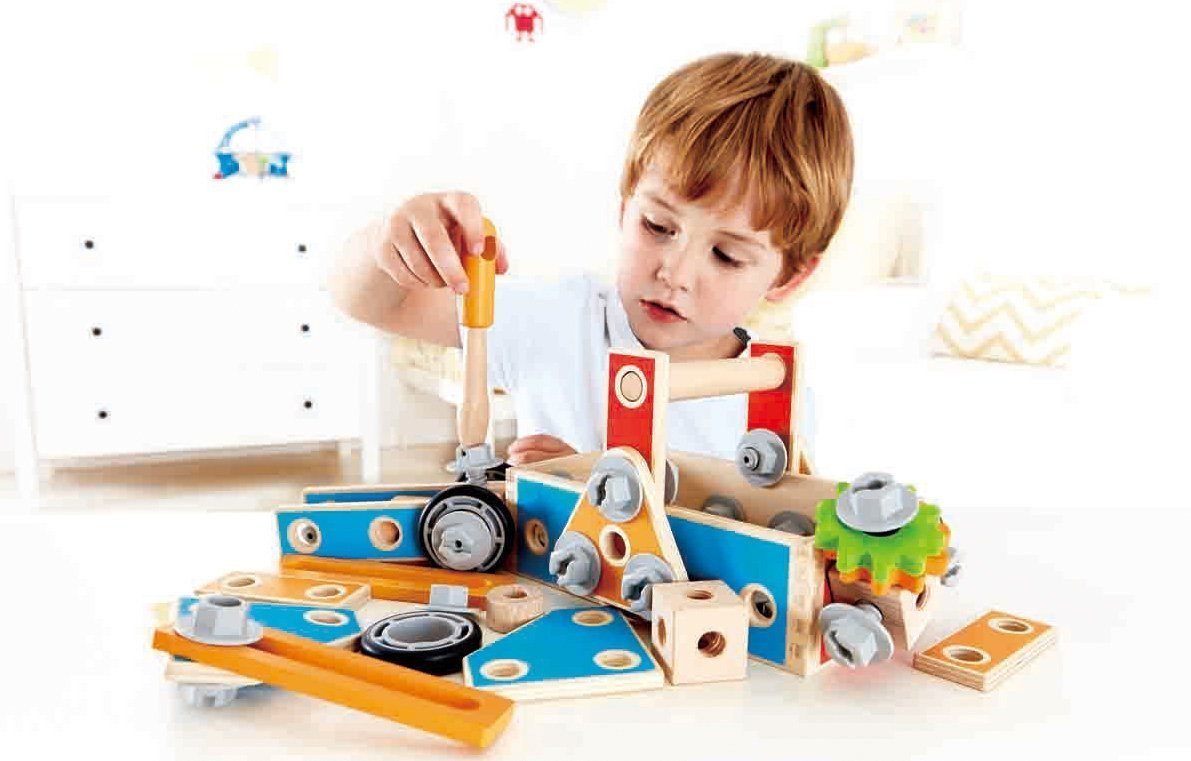 Hape: Handyman Go To Caddy - Wooden Tool Box Set image