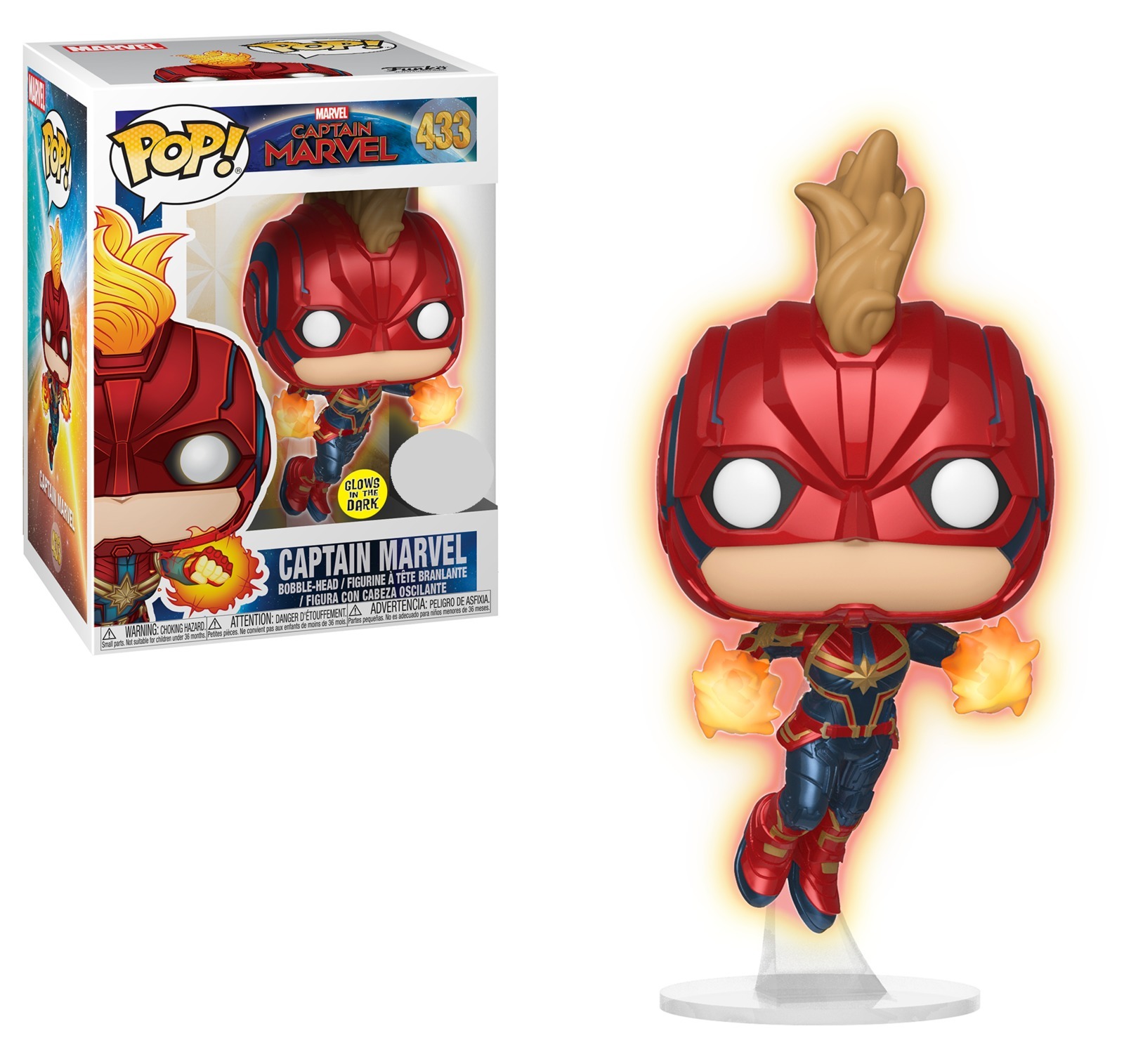 Captain Marvel: Masked (Glow) - Pop! Vinyl Figure image