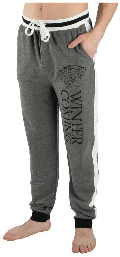 Game Of Thrones: Stark Striped Jogger Pants (Large)