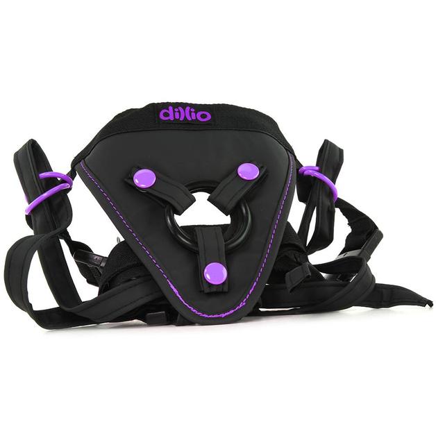 Buy Pipedream Dillio Perfect Fit Harness Black/Purple at Mighty Ape NZ