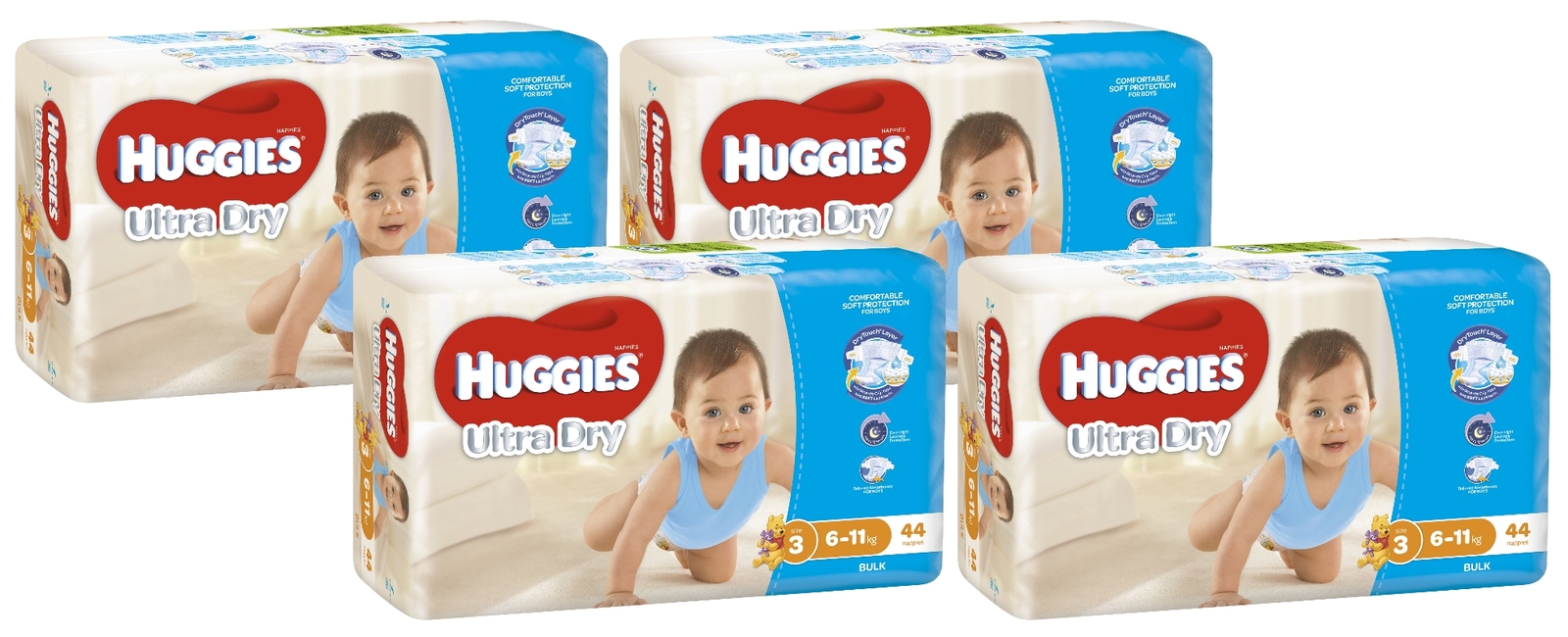 Buy Huggies Ultra Dry Nappies Bulk Shipper Crawler Boy at Mighty Ape