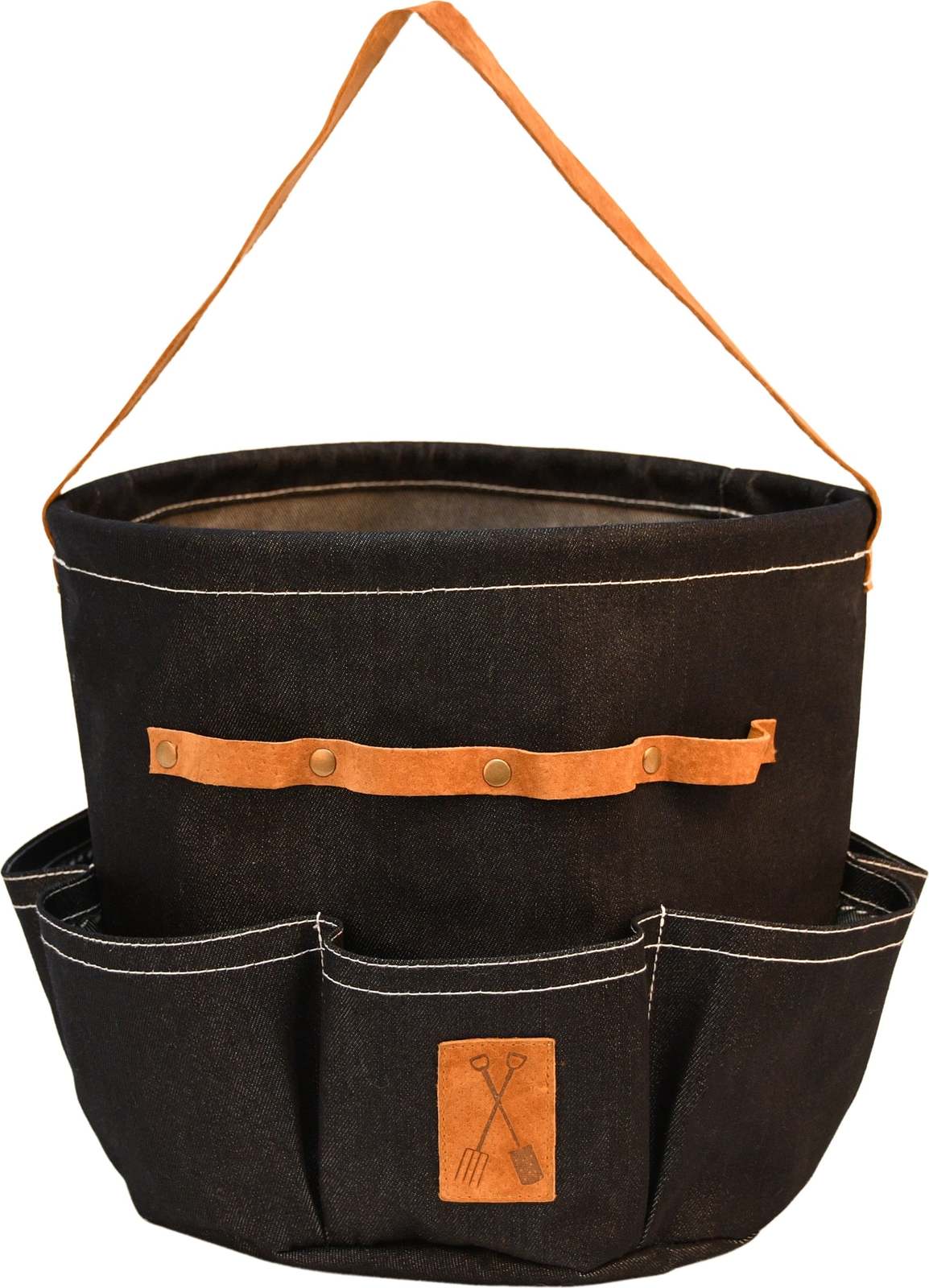 Round Denim Garden Tool Bag at Mighty Ape NZ