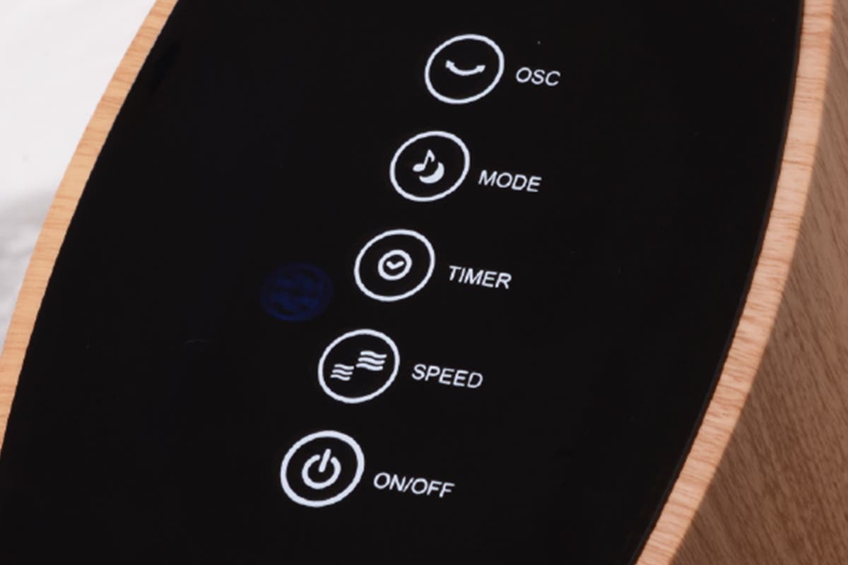 Buy Goldair 90cm DC Tower Fan Wood Finish (GCTF90LW) at Mighty Ape NZ