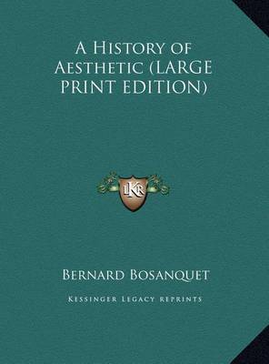 A History of Aesthetic by Bernard Bosanquet image