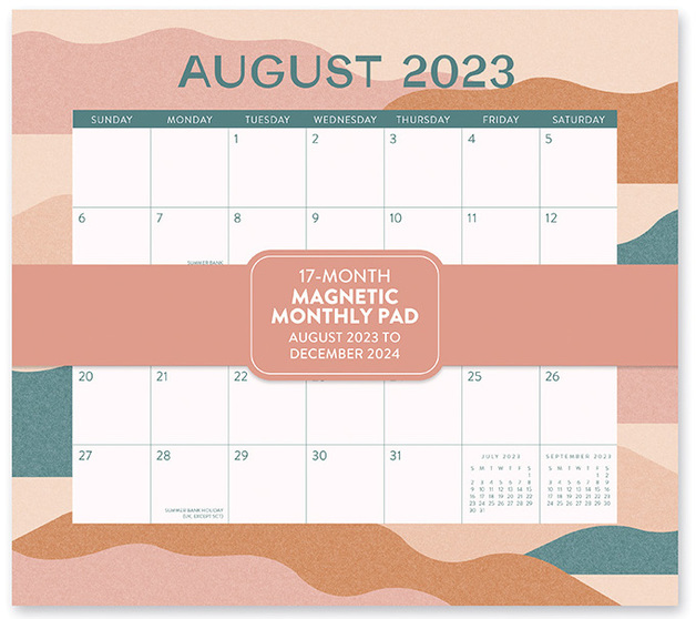 Buy orange circle studio magnetic monthly pad 2024 muted landscapes