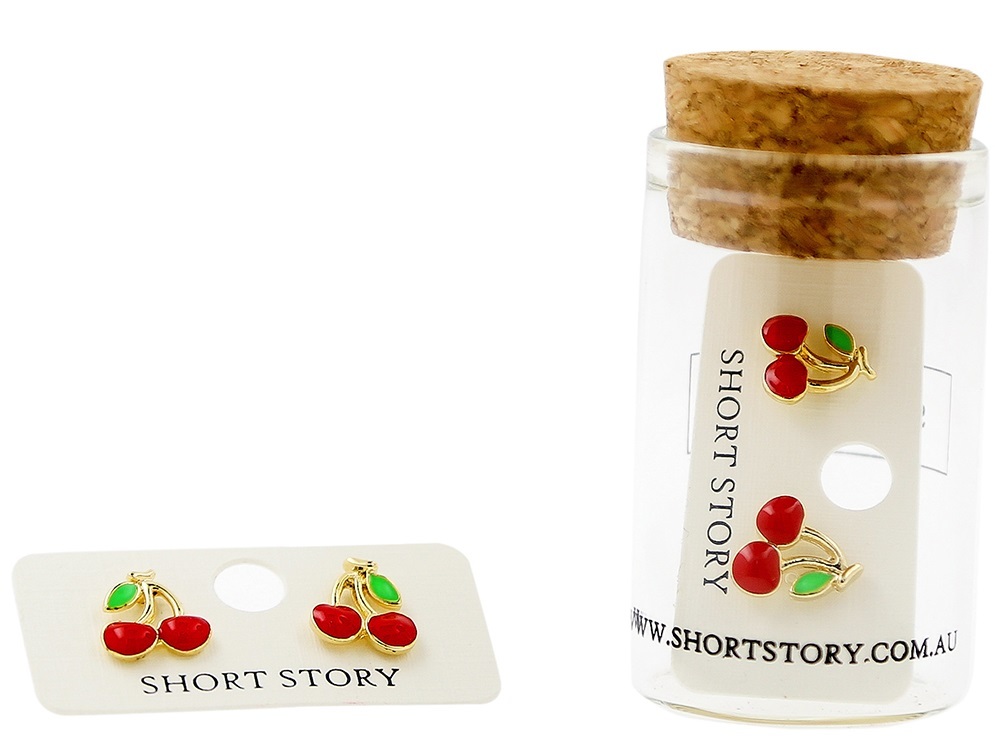 Short Story: Funky Play Earrings - Cherry image