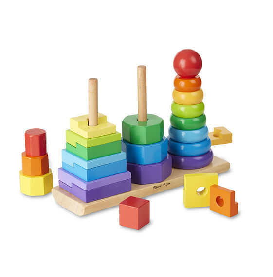Melissa & Doug: Wooden Geometric Stacker image