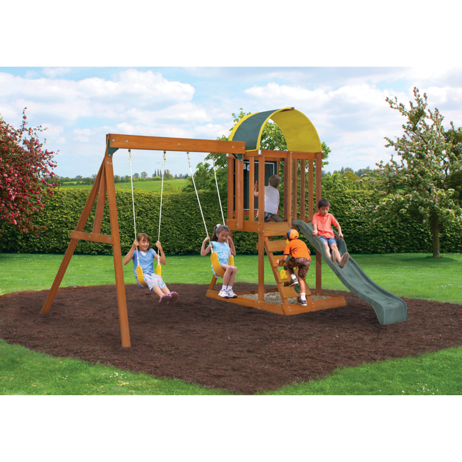 Buy KidKraft Ainsley Wooden Swing Set / Playset at Mighty Ape NZ