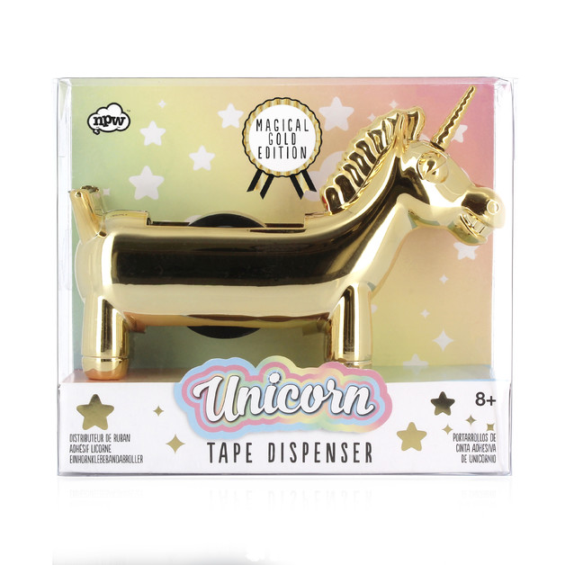 NPW: Tape Dispenser: Unicorn - Gold Edition with 18mm x 10m Tape Roll