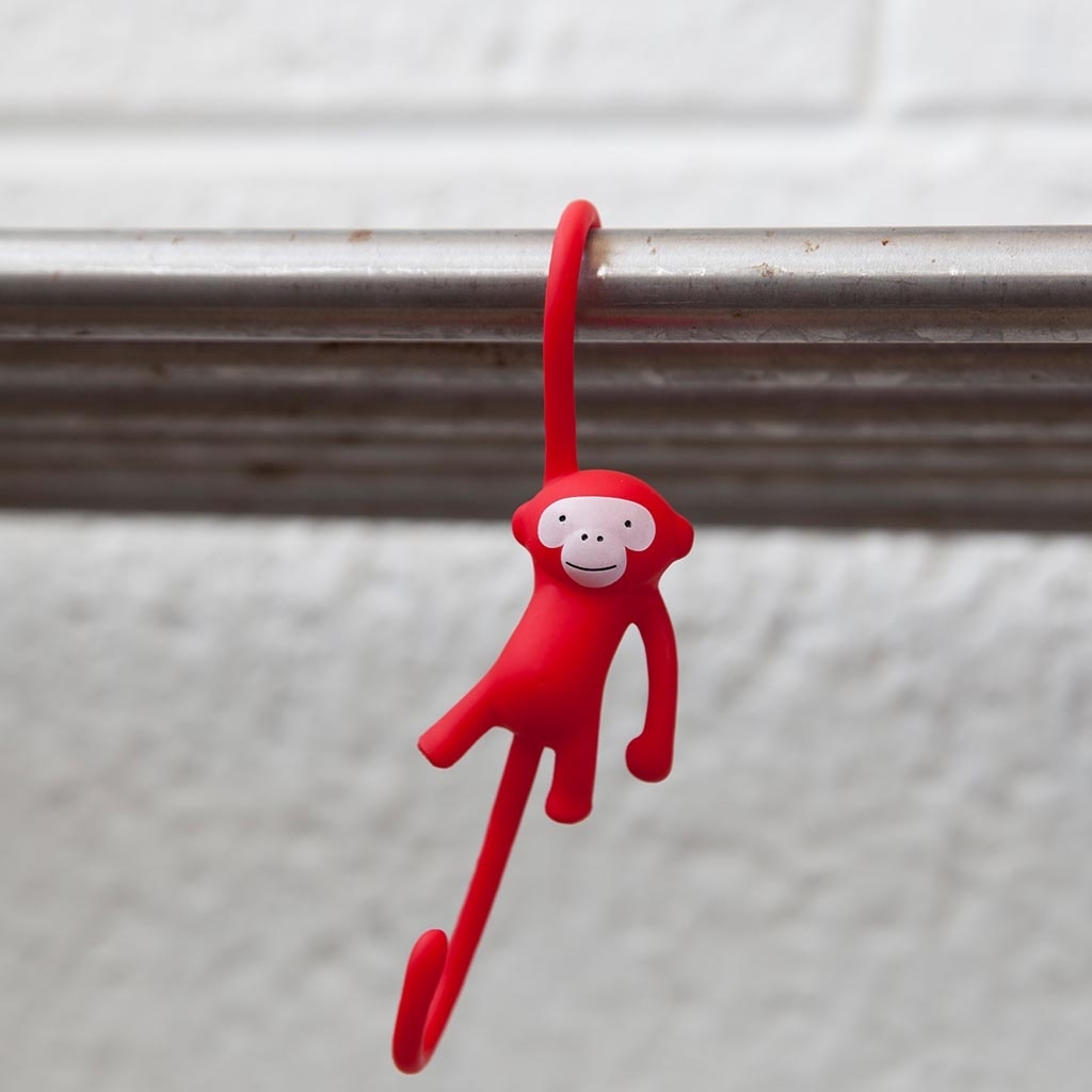 Monkey Business: Just Hanging Kitchen Hooks (Red)